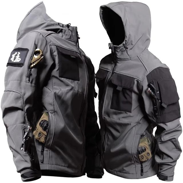 Campera hombre militar impermeable